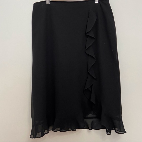 JOSEPH Ribkoff black skirt dress classic woven detailed embellishment crepe 14 - Picture 15 of 16